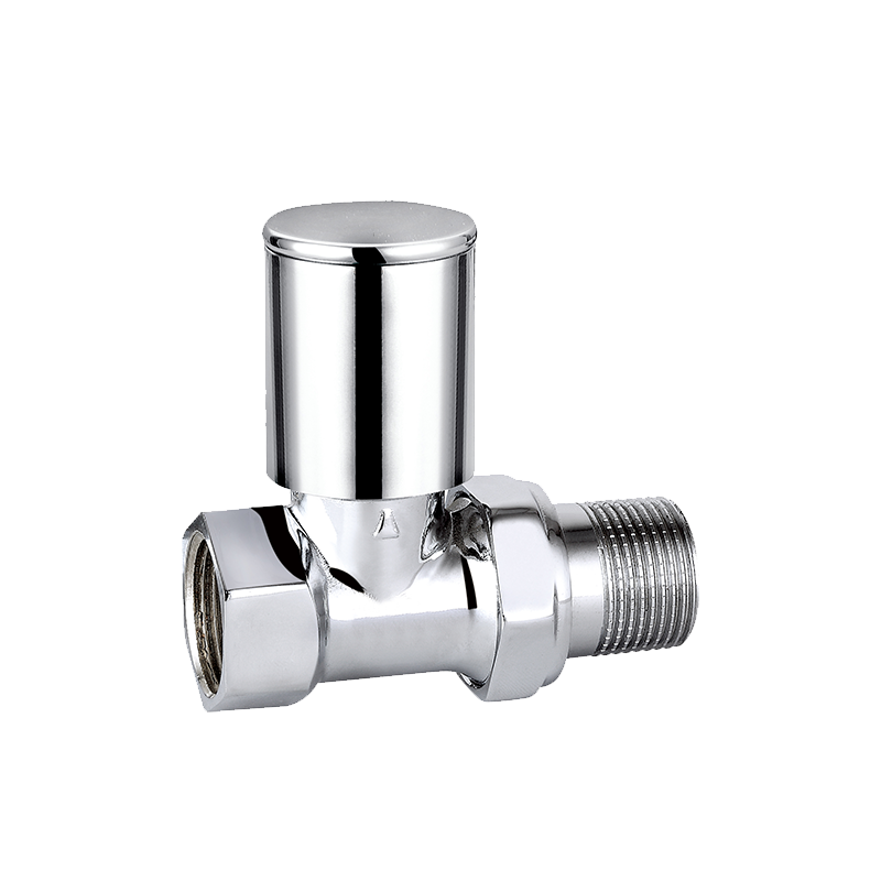 Brass Straight Manual Thermostatic Valve (Polished & Electroplated)