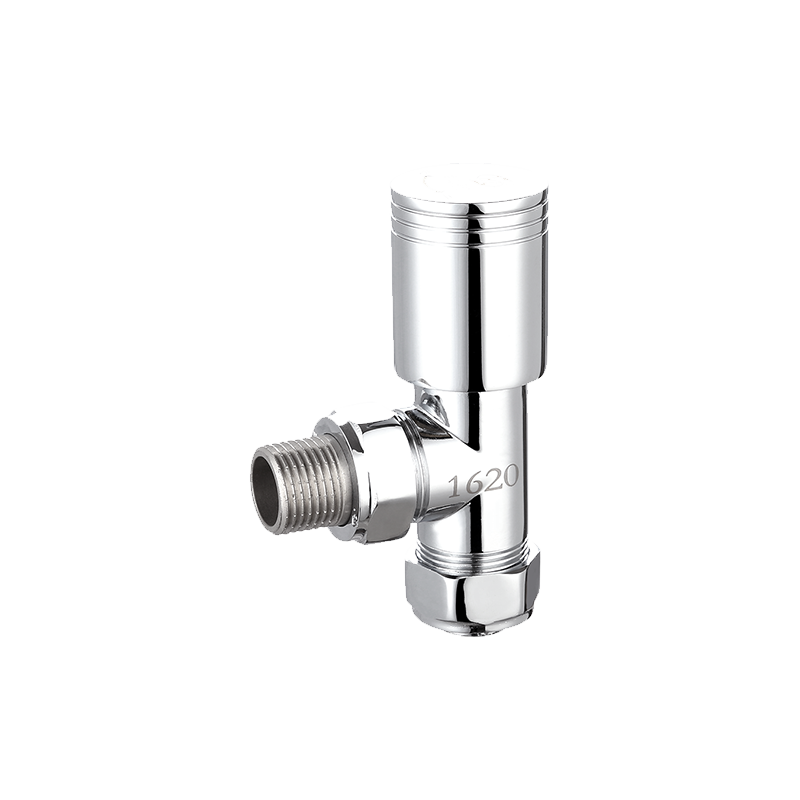 Brass Angle Compression Manual Thermostatic Valve (Polished & Electroplated)