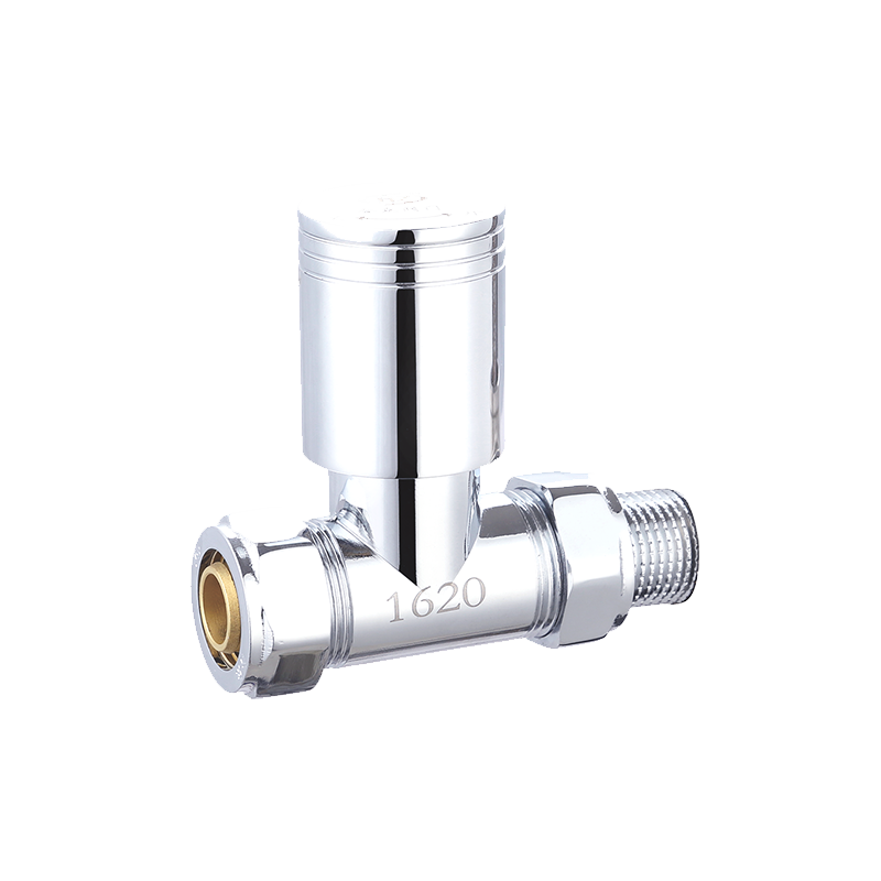 Brass Straight Compression Manual Thermostatic Valve (Polished & Electroplated)