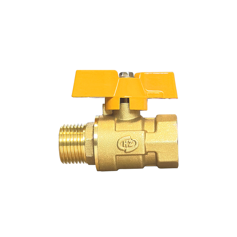 Brass Butterfly Handle Gas Ball Valve with Male and Female Thread for Natural Gas