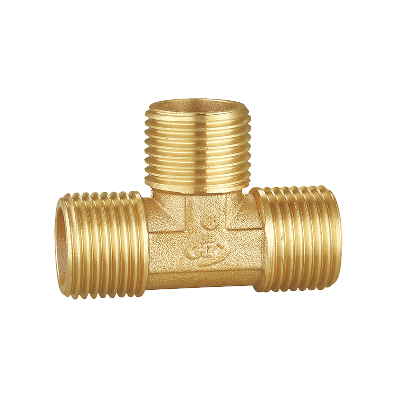 All-Male Thread Tee Brass Pipe Fitting