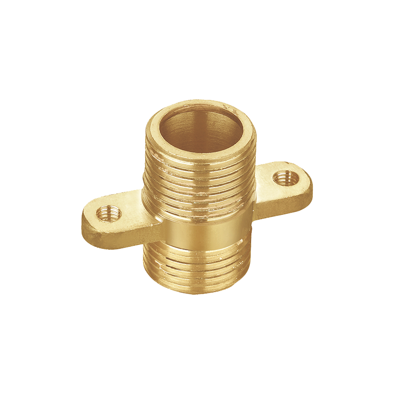 Brass Double‑Male Thread Pipe Fitting with Ears