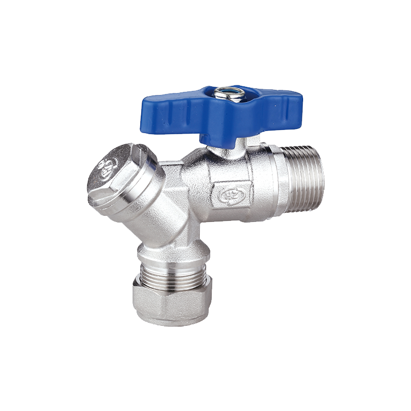 Compression Male Thread Elbow Filter Ball Valve for Wall-Mounted Boiler