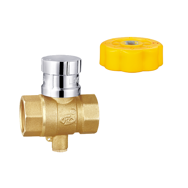 Magnetic Brass Temperature Measuring Ball Valve
