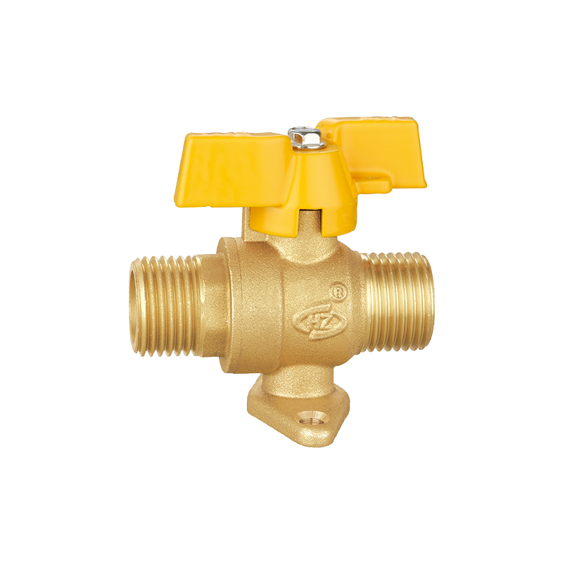 Double Male Thread Gas Valve with Bracket
