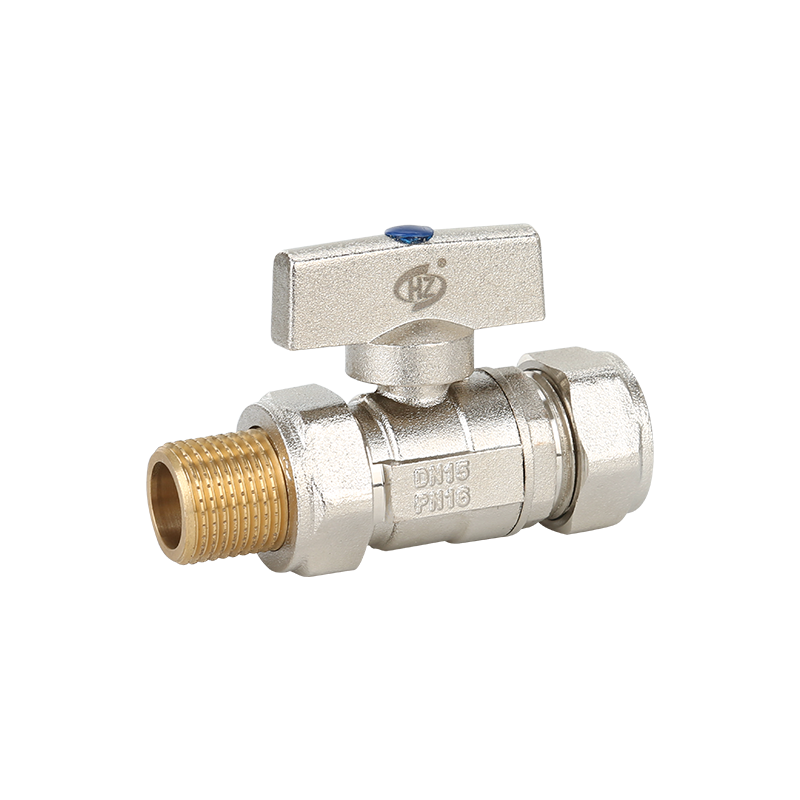 Butterfly Handle Male Thread Union Compression Ball Valve