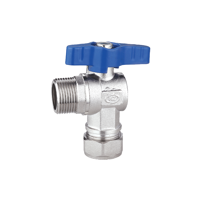 Male Thread Compression Angle Ball Valve for Wall-Mounted Boiler