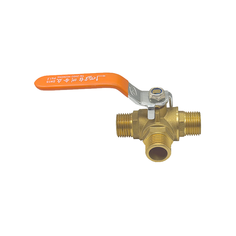 Brass Three-Way Male Thread Ball Valve